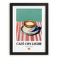 Café con Leche – Spanish Coffee, Book Café Painting, in sleek black frame