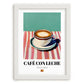 Café con Leche – Spanish Coffee, Book Café Painting, placed in minimal white frame