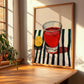 Pacharán – Spanish Liqueur Drink, Beach Bar Poster, clean layout with no caption