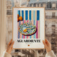 Aguardiente – Spanish Spirit Drink, Rooftop Terrace Poster, styled in a charming Paris street view