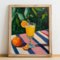 Agua de Valencia – Spanish Cocktail Drink, Sky Bar Wall Art, no-text version framed in wood