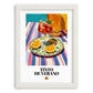 Tinto de Verano – Spanish Cocktail Drink, Hotel Lobby Illustration, placed in minimal white frame