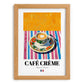 Café Crème – French Coffee, Espresso Bar Wall Art, set in oak frame