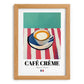 Café Crème – French Coffee, Konditorei Poster, set in oak frame