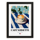 Café Noisette – French Coffee, Book Café Art, in sleek black frame