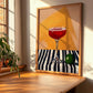 Kir – French Cocktail Drink, Beach Bar Still Life, clean layout with no caption