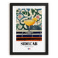 Sidecar – French Cocktail Drink, Beach Bar Print, in sleek black frame