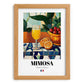 Mimosa – French Cocktail Drink, Beach Bar Wall Art, set in oak frame