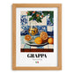 Grappa – Italian Spirit Drink, Cocktail Lounge Wall Art, set in oak frame