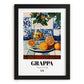 Grappa – Italian Spirit Drink, Cocktail Lounge Wall Art, in sleek black frame