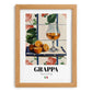 Grappa – Italian Spirit Drink, Hotel Lobby Wall Decor, set in oak frame