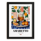 Amaretto – Italian Liqueur Drink, Hotel Lobby Poster, in sleek black frame