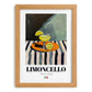 Limoncello – Italian Liqueur Drink, Cocktail Lounge Poster, set in oak frame