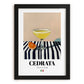 Cedrata – Italian Beverage Drink, Cocktail Lounge Wall Decor, in sleek black frame