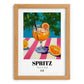 Spritz – Italian Cocktail Drink, Beach Bar Wall Decor, set in oak frame