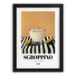 Sgroppino – Italian Cocktail Drink, Beach Bar Art, in sleek black frame