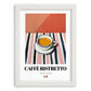 Caffè Ristretto – Italian Coffee, Konditorei Print, placed in minimal white frame