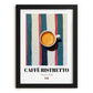 Caffè Ristretto – Italian Coffee, Street Café Poster, in sleek black frame