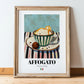 Affogato – Italian Coffee, Konditorei Wall Art, in wooden frame leaning on the floor