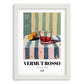 Vermut Rosso – Italian Cocktail Drink, Beach Bar Print, placed in minimal white frame