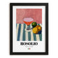 Rosolio – Italian Liqueur Drink, Rooftop Terrace Poster, in sleek black frame