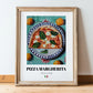 Pizza Margherita – Italian Pizza, Ristorante Poster, in wooden frame leaning on the floor