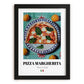 Pizza Margherita – Italian Pizza, Ristorante Poster, in sleek black frame