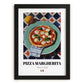Pizza Margherita – Italian Pizza, Restaurant Painting, in sleek black frame