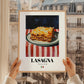 Lasagna – Italian Pasta, Osteria Poster, styled in a charming Paris street view