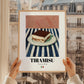 Tiramisu – Italian Dessert Dish, Restaurant Poster, styled in a charming Paris street view