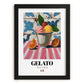 Gelato – Italian Ice Cream Gelato, Gelateria Still Life, in sleek black frame