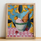Gelato – Italian Ice Cream Gelato, Gelateria Art, no-text version framed in wood