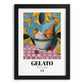 Gelato – Italian Ice Cream Gelato, Gelateria Art, in sleek black frame