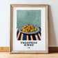 Tagliatelle al Ragu – Italian Pasta, Ristorante Painting, in wooden frame leaning on the floor