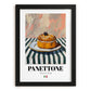 Panettone – Italian Bread Dish, Restaurant Art, in sleek black frame