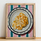 Cacio e Pepe – Italian Pasta, Osteria Still Life, no-text version framed in wood