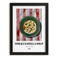 Stracciatella Soup – Italian Soup Dish, Restaurant Print, in sleek black frame
