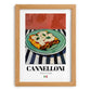 Cannelloni – Italian Pasta, Ristorante Illustration, set in oak frame
