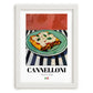 Cannelloni – Italian Pasta, Ristorante Illustration, placed in minimal white frame