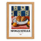 Sfogliatelle – Italian Pastry Dish, Brasserie Illustration, set in oak frame
