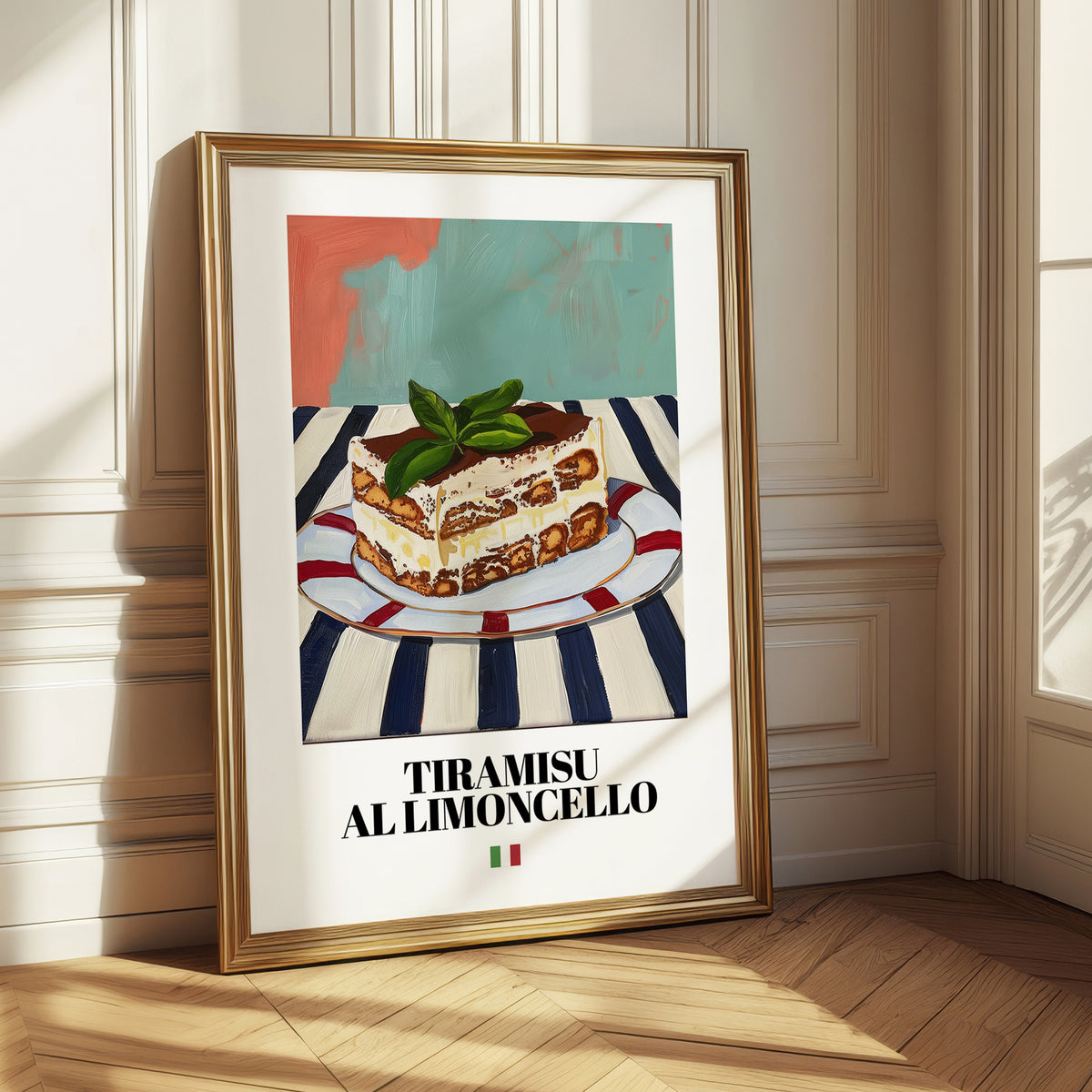 Tiramisu al Limoncello – Italian Dessert Dish, Bistro Wall Art