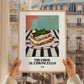 Tiramisu al Limoncello – Italian Dessert Dish, Bistro Wall Art, styled in a charming Paris street view