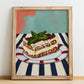 Tiramisu al Limoncello – Italian Dessert Dish, Bistro Wall Art, no-text version framed in wood