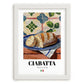 Ciabatta – Italian Bread Dish, Fine Dining Restaurant Wall Art, placed in minimal white frame