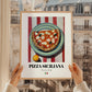 Pizza Siciliana – Italian Pizza, Restaurant Still Life, styled in a charming Paris street view