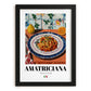 Amatriciana – Italian Pasta, Trattoria Still Life, in sleek black frame