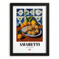 Amaretti – Italian Biscuits Dish, Café Poster, in sleek black frame