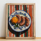 Salsiccia – Italian Meat Dish, Farmhouse Kitchen Wall Decor, no-text version framed in wood