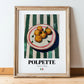 Polpette – Italian Snack Dish, Restaurant Still Life, in wooden frame leaning on the floor