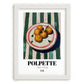 Polpette – Italian Snack Dish, Restaurant Still Life, placed in minimal white frame